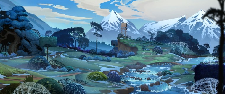 Панорама пейзаж Хаяо Миядзаки