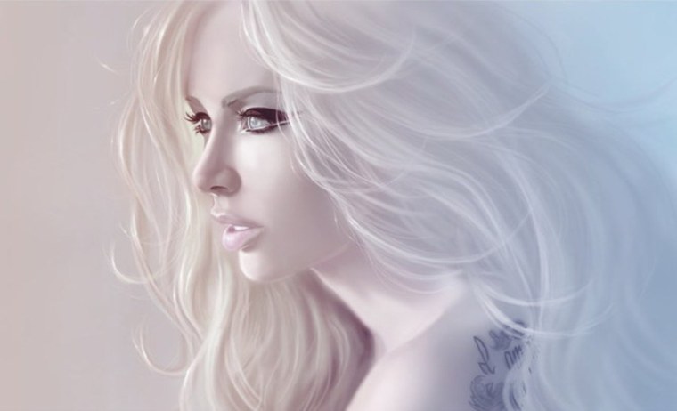 Фэнтези девушки с белыми волосами