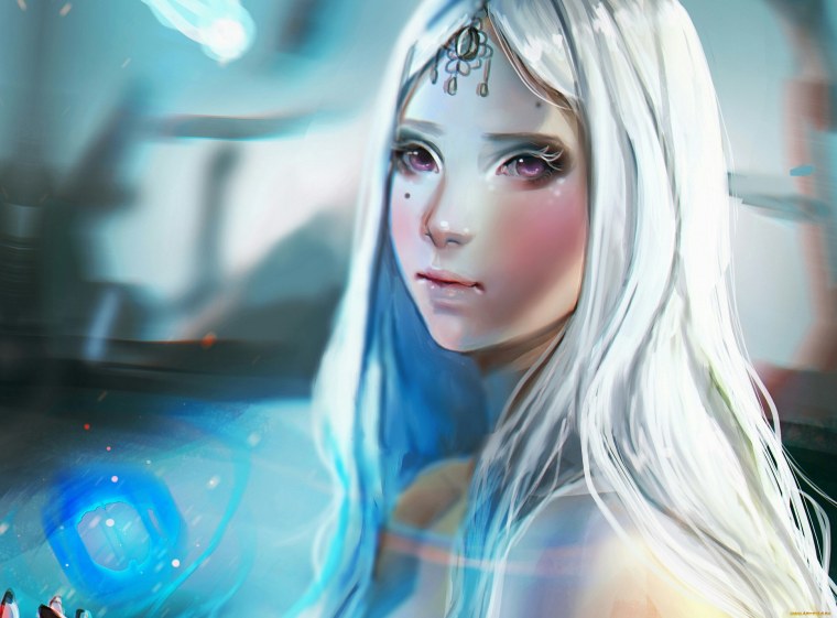 Эльфийка с красными глазами