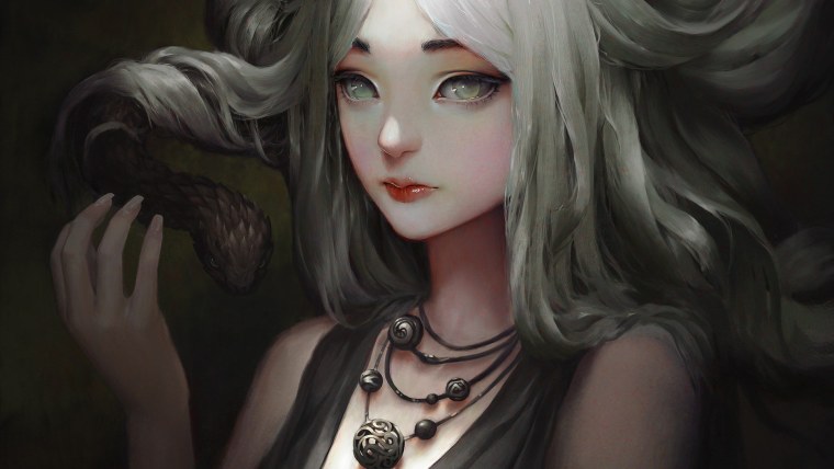 Беловолосая девушка