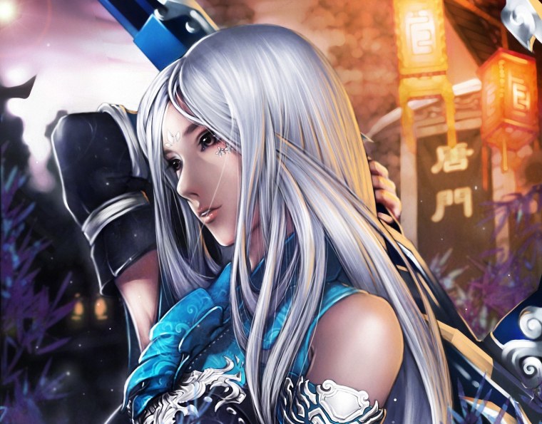 Беловолосая эльфийка