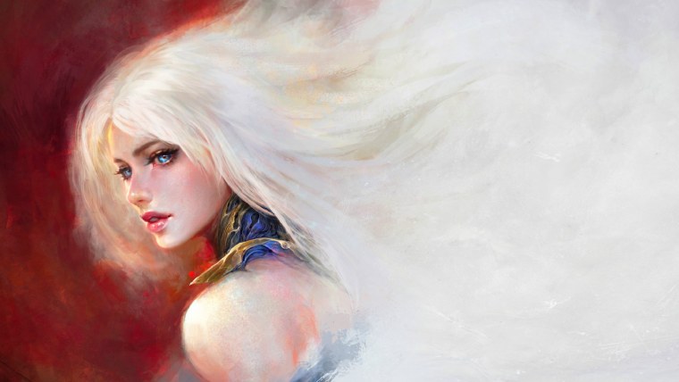 Беловолосая девушка