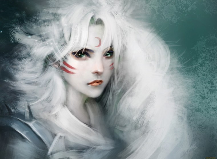 Фэнтези девушки с белыми волосами
