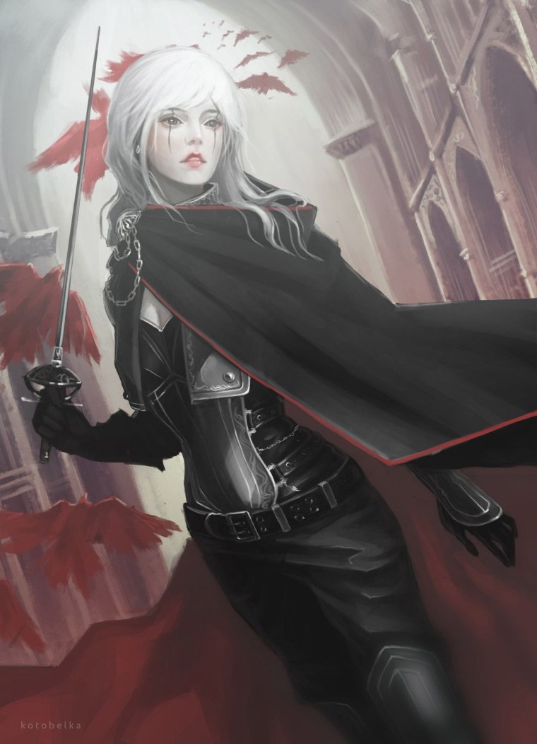 Вампирша с белыми волосами