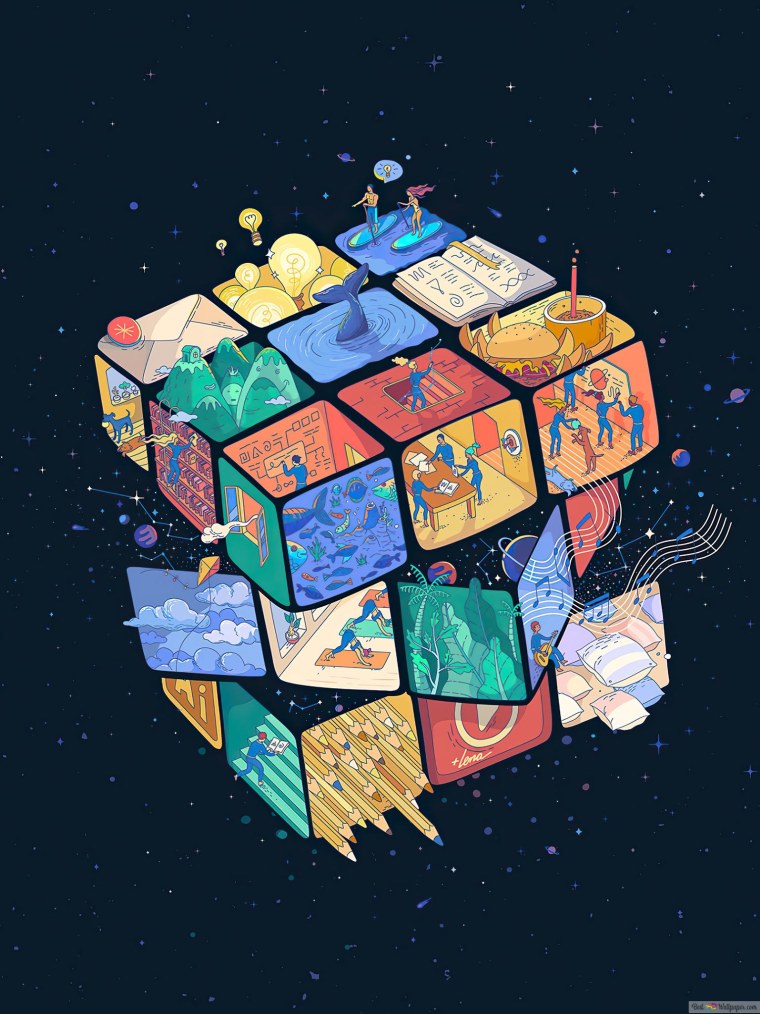 Куб на черном фоне