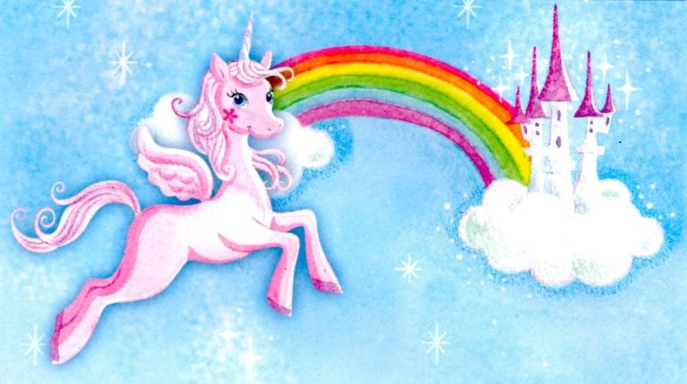 Милый фон с единорогами