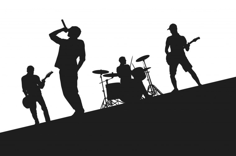 Бас гитара на черном фоне