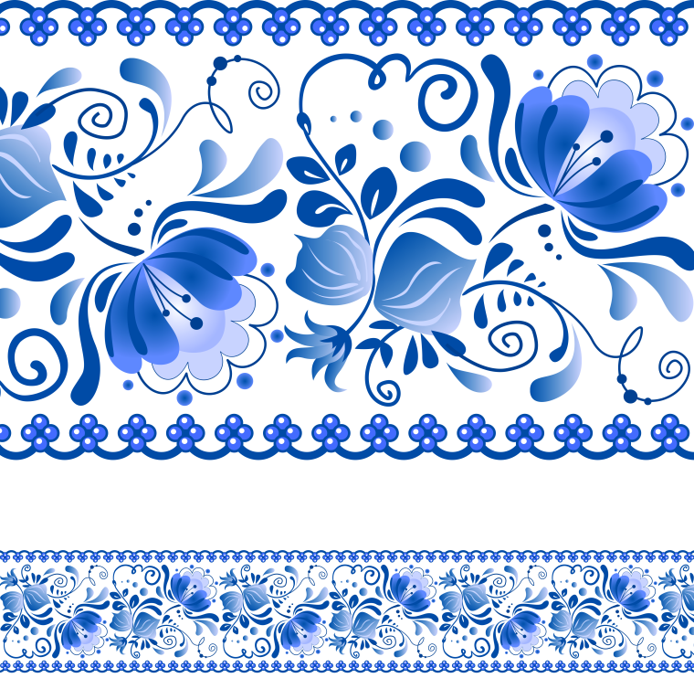 Орнаментальная стилистика Гжель