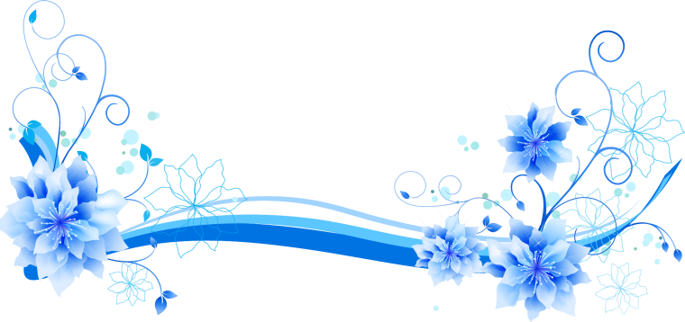 Синие цветы для фотошопа