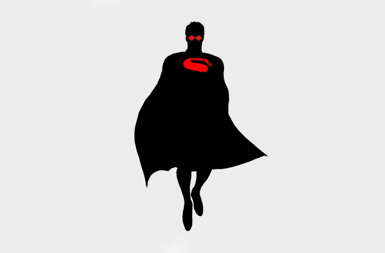 Силуэт Супермена в плаще