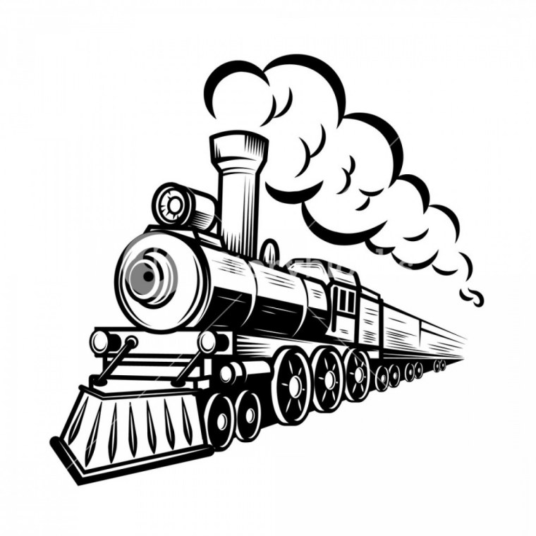 Тепловоз Локомотив вектор