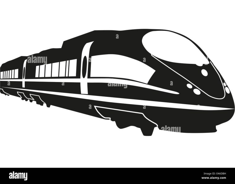 Скоростной поезд сбоку вектор