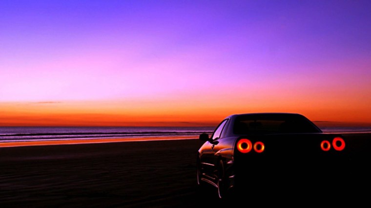 Машина на закате