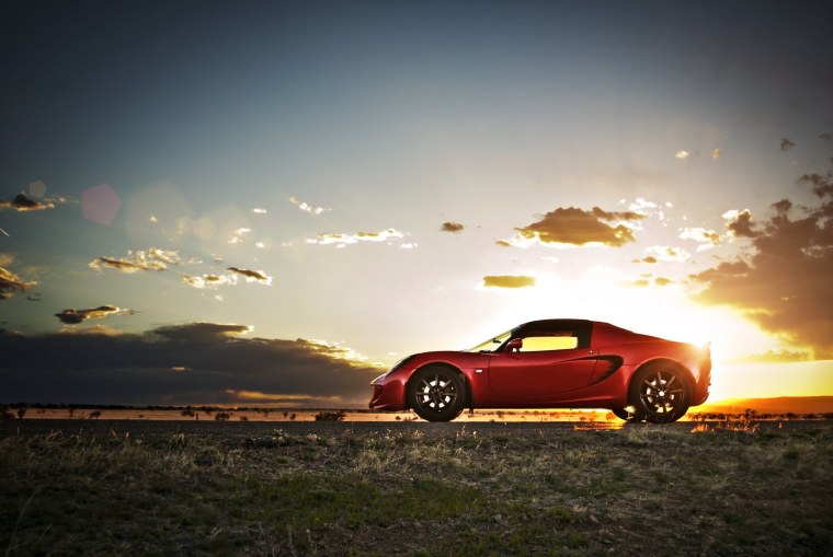 Дорога закат машина