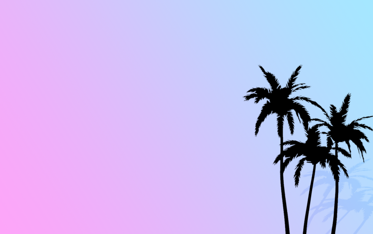 Розовая Пальма Минимализм