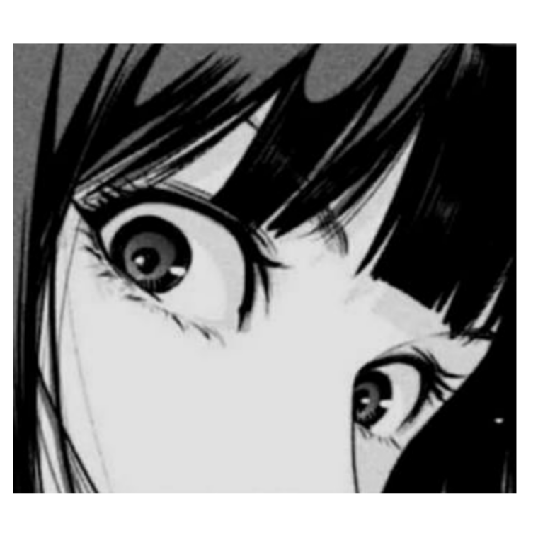 Аниме глаза черно белые