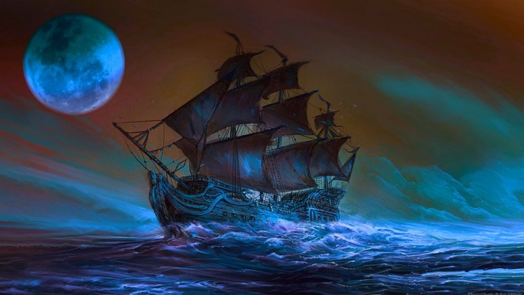 Красивый пиратский корабль