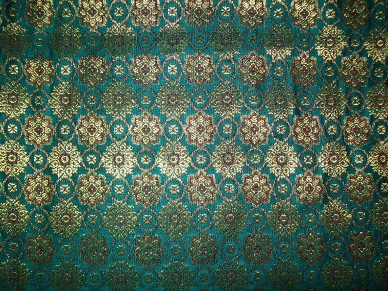 Обои бирюзовые с золотом
