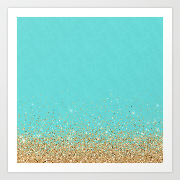 Золотистое и бирюзовое