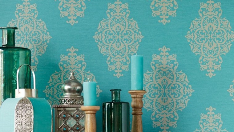 Узор бирюза с золотом