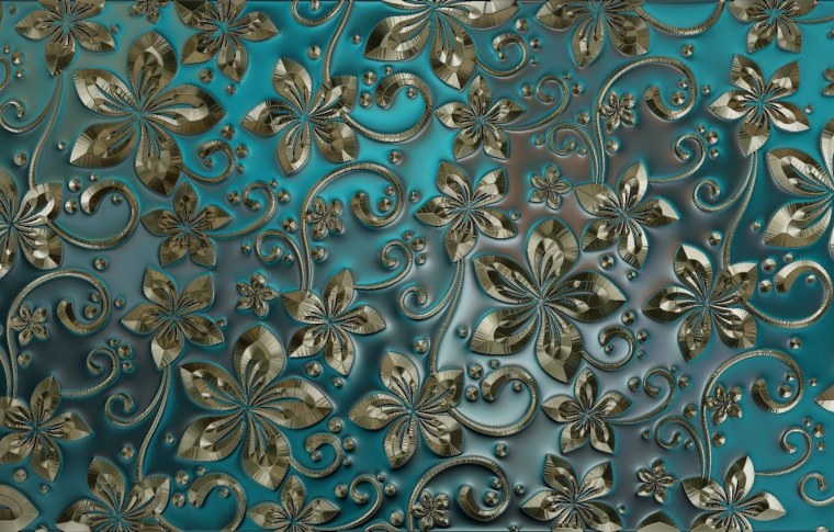 Парча жаккард бирюза