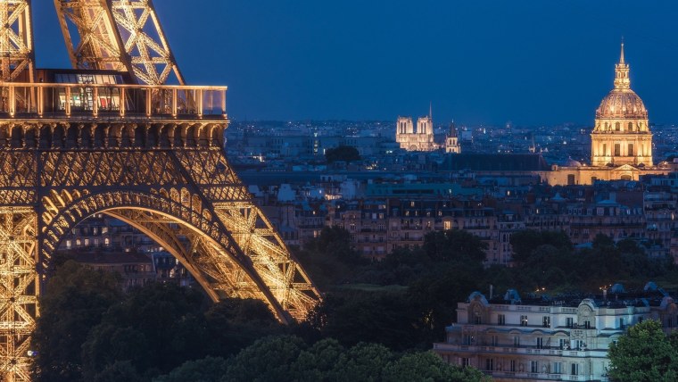 Вид на Нотр дам де пари с эльфовой башни