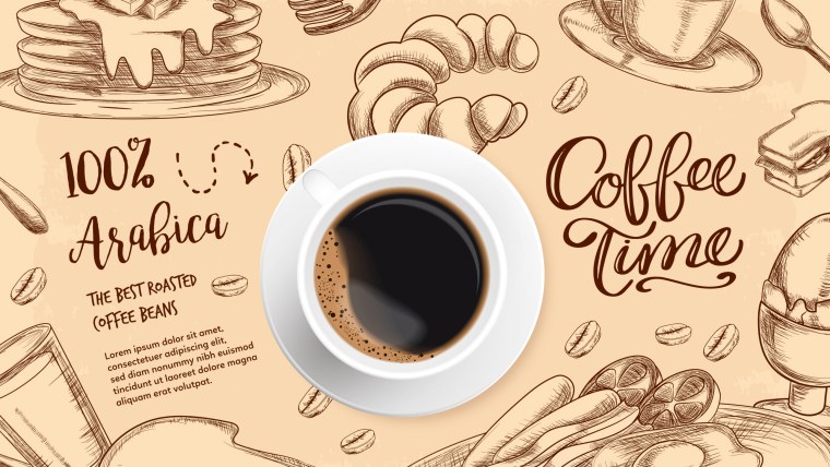 Кофе фон вектор