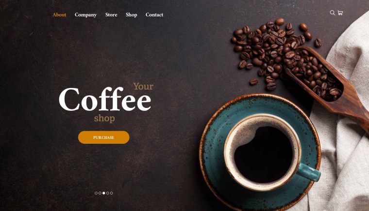 Веб дизайн кофе