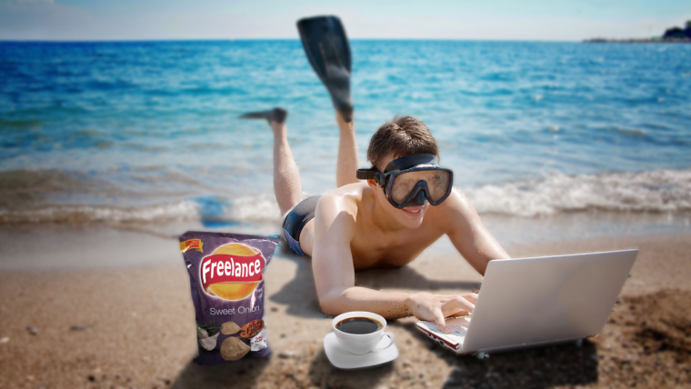 Фриланс на пляже