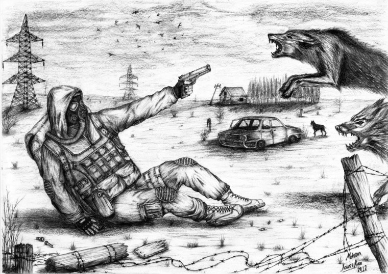 Сталкер рисунки