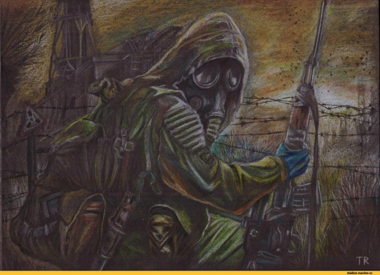 Сталкер рисунки карандашом