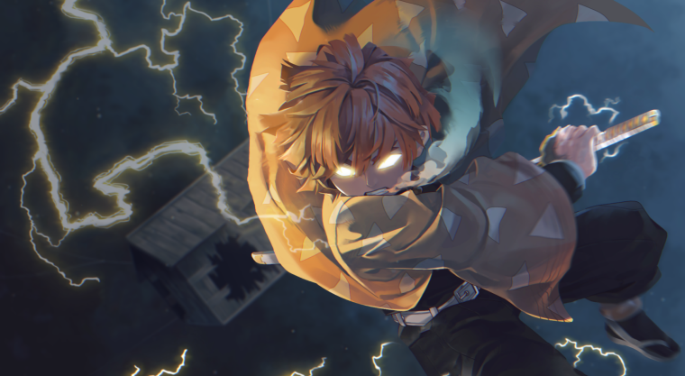 Zenitsu Agatsuma Demon Slayer Kimetsu no Yaiba аниме