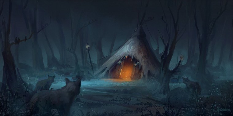 Мрачные зимние арты