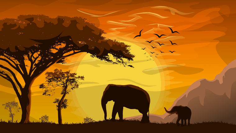 Африканская Саванна вектор