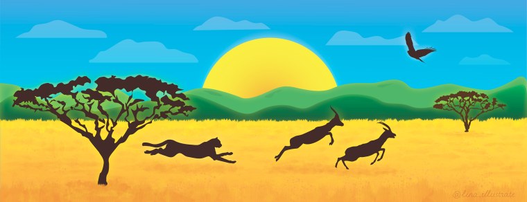 Трафареты африканских деревьев