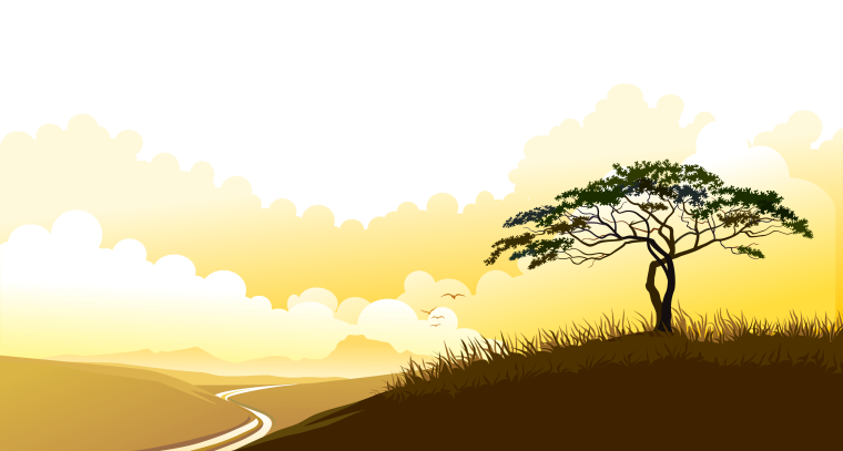 Мультяшная природа Африки