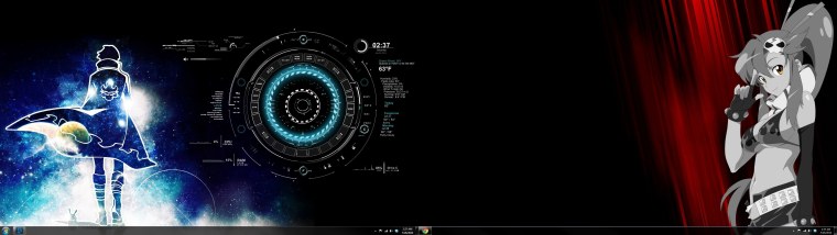 Рабочий стол на два монитора аниме