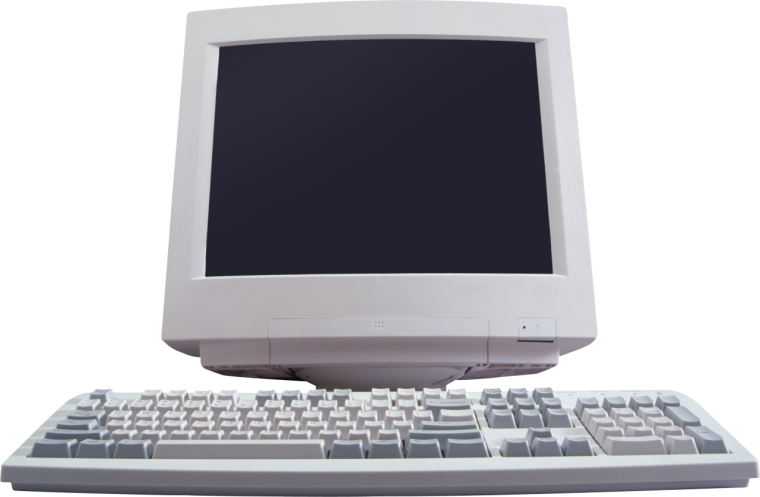 Старый компьютер без фона