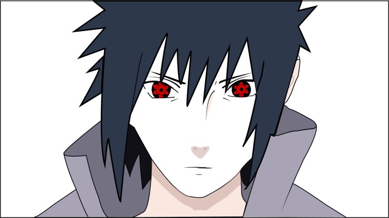 Саске с шаринганом в полный рост