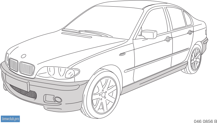 БМВ е46 седан рисунок