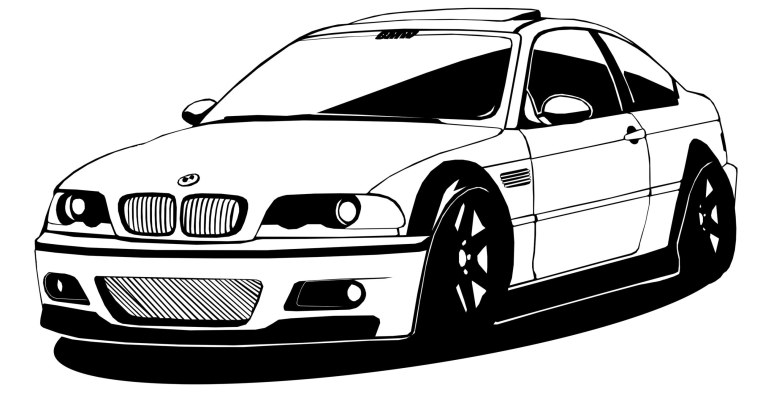 BMW e39 силуэт