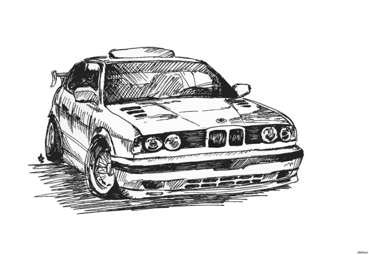 BMW e38 рисунок