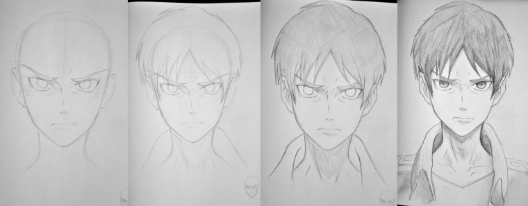 Эрен Йегер карандашом