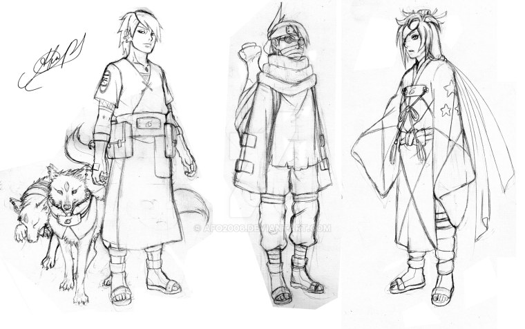 Концепты персонажей Наруто