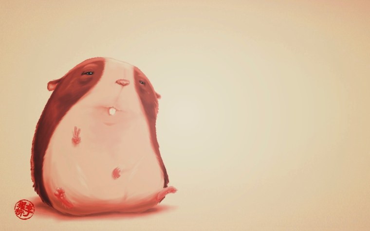 Милый сирийский хомячок