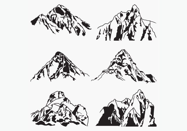 Силуэты горных вершин