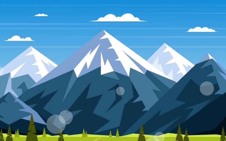 Горы Моунтайн иллюстратор Illustrator