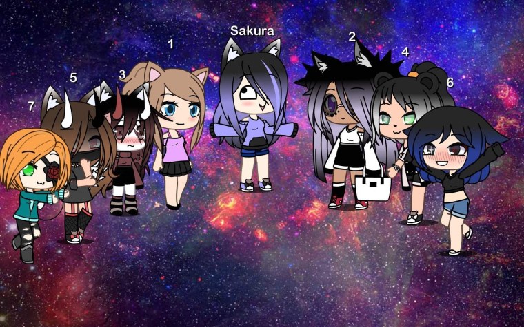 ОС гача лайф девочка голубая