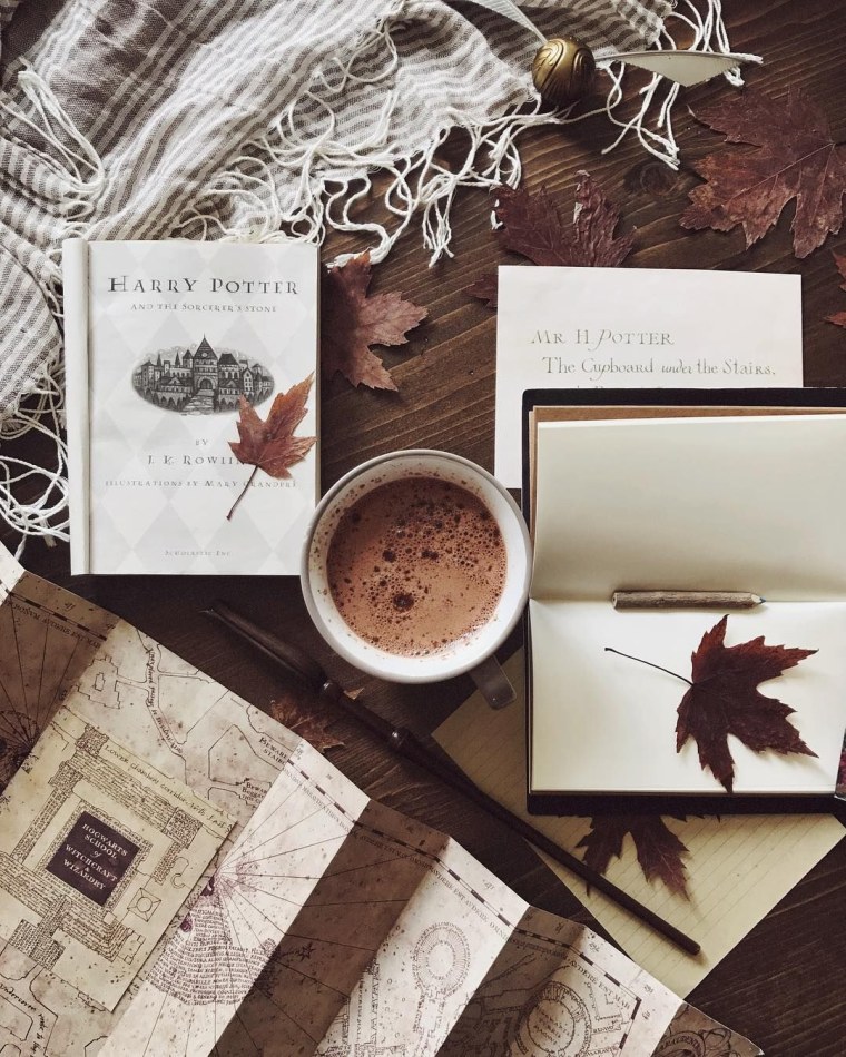Эстетика осень уют Гарри Поттер
