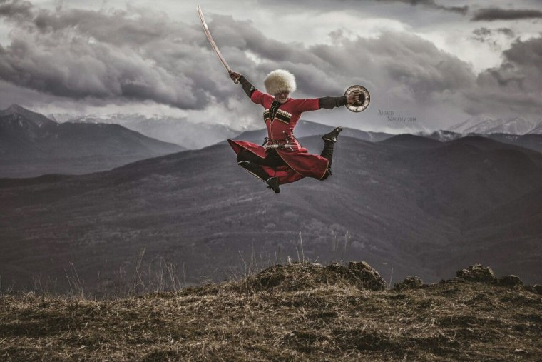 Джигит в горах